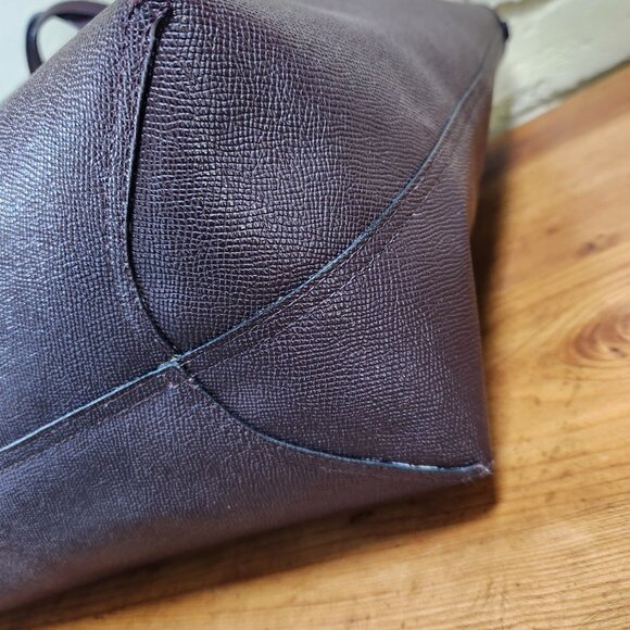 Euc Coach Reversible Burgandy & Tiger Print Tote Bag Purse - Picture 13 of 16